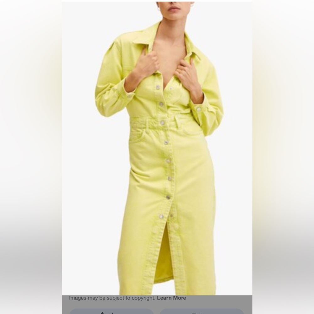 Mango Yellow Midi Dress